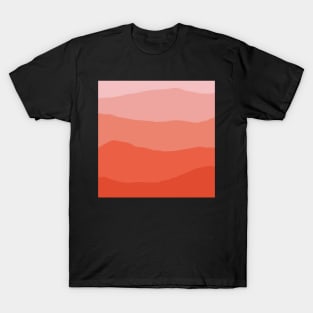 abstract ombre gradient pink mountains T-Shirt